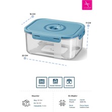 Primanova Seoul Taze Ürün Saklama Kabı 2500ML 4'lü Set (Pompasız)