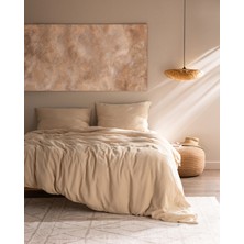 Madame Coco Marla Müslin Tek Kişilik %100 Pamuk Lastikli Nevresim Takımı - Bej