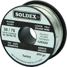 Soldex 1.60MM 200GR SN30 PB70 Lehim Teli
