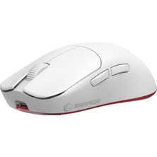 Rampage Tilion Kablosuz Beyaz 24000 DPI 3311 Sensor Şarjlı 80 Million Huano Switch Gaming Oyuncu Mouse