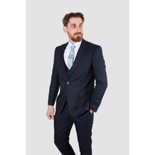 Smokın 10016-L  Armurlu Takım Elbıse-Lacivert