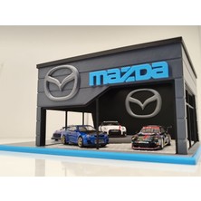 Mazda Diecast Showroom Garaj Diorama 1:64 Ölçek 