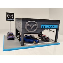 Mazda Diecast Showroom Garaj Diorama 1:64 Ölçek 