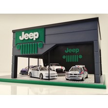 Jeep Diecast Showroom Garaj Diorama 1:64 Ölçek