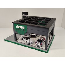 Jeep Diecast Showroom Garaj Diorama 1:64 Ölçek