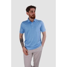 Globay 2510 Hsk Duz Polo Yaka T-Shırt-Mavi