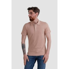 Globay 3225Y Hsk Polo Yaka T-Shırt-Pudra