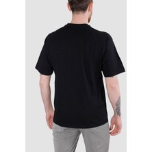 Globay 3064 Hsk Baskılı Oversıze T-Shırt-Siyah