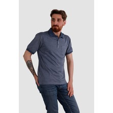 Globay 2448 Hsk Ceplı Yakalı T-Shırt-Laci Melanj