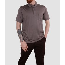 Globay 2510 Hsk Duz Polo Yaka T-Shırt-Kahve