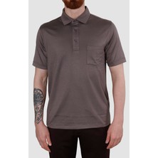 Globay 2510 Hsk Duz Polo Yaka T-Shırt-Kahve