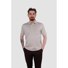 Globay 2510 Hsk Duz Polo Yaka T-Shırt-Bej