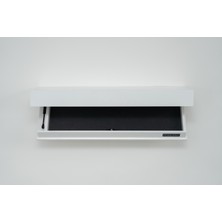 PERLUSSO/RACK90-Beyaz-Rfid Kartlı Gizli Bölmeli Lake Duvar Rafı