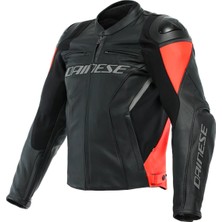 DAINESE/racing 4 Leather Black/Fluo-Red Deri Mont 54 Beden Motorcu Aksesuarı