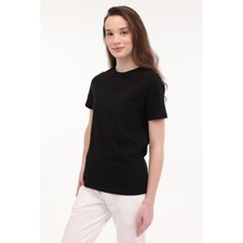 Lotto W-Kepy Long Tee 5fx Siyah Kadın Kısa Kol T-Shirt