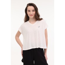 Lotto W-Joanne Tee 5fx Ekru Kadın Kısa Kol T-Shirt