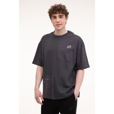 Lotto M-PERLA TEE 5FX Antrasit Erkek Kısa Kol T-Shirt