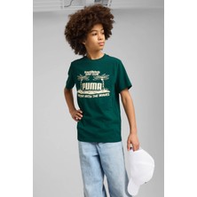 Puma MID90S Graphic Tee Iıı B Yeşil Unisex Çocuk Kısa Kol T-Shirt