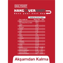 Hangovershot Yeni Nesil Vitamin - Takviye Edici Gıda 4x25 ml