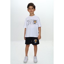 Toontoy Erkek Çocuk Smile Yazı Baskılı Şortlu Takım