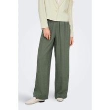 Only ONLTOKYO LIFE HW LINEN BL Yeşil Kadın Pantolon