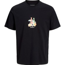 Jack & Jones Jorvarenna Tee Ss Siyah Erkek Kısa Kol T-Shirt