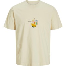 Jack & Jones JORVARENNA TEE SS CREW Beyaz Erkek Kısa Kol T-Shirt