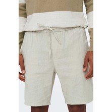 Only & Sons Only&Sons ONSLINUS 0007 COT LIN SHO Kahverengi Erkek Şort