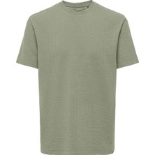 Only & Sons Only&Sons ONSKIAN LIFE REG SEERSUCK Yeşil Erkek Kısa Kol T-Shirt