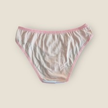 Bikini Kesim Çizgili Yavruağzı Kadın Külot