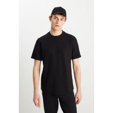 Wrangler Relaxed Fit Dokulu Bas Siyah Erkek Kısa Kol T-Shirt