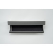 PERLUSSO/RACK90-Antrasit-Rfid Kartlı Gizli Bölmeli Lake Duvar Rafı