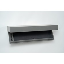 PERLUSSO/RACK90-Antrasit-Rfid Kartlı Gizli Bölmeli Lake Duvar Rafı
