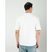 Oversıze Unisex Baskılı T-Shırt Crack Black