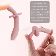 2'li Bebek Diş Kaşıyıcı Seti - Silikon Diş Kaşıma Emziği, Kaktüs Silikon Diş Kaşıyıcı - Pembe