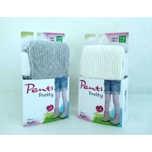 Penti Yüksek Pamuk Oranı Knitwear 2'li Külotlu Çocuk Çorabı - Kız Çocuk Külotlu Çorap