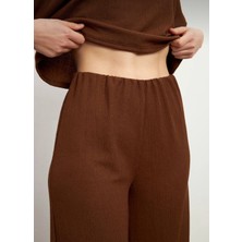 Kadın Yarasa Kol Kırinkıl Pantolon Takım