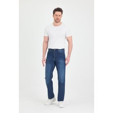 Erkek Baggy Fit Kot Pantolon Mavi