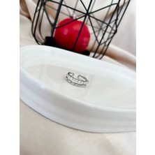 Zirkon Taşlı Alyans Model Çelik Ayarlanabilir Yüzük