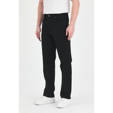 Erkek Baggy Fit Kot Pantolon Siyah