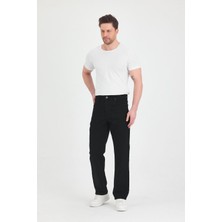 Erkek Baggy Fit Kot Pantolon Siyah