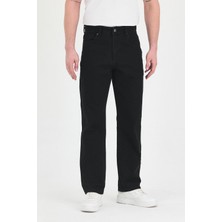 Erkek Baggy Fit Kot Pantolon Siyah