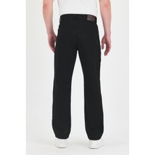 Erkek Baggy Fit Kot Pantolon Siyah