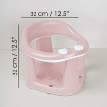 Meleni Baby 2'li Bebek Banyo Oturağı ve Minder Seti - Vakum Taban Mama Oturağı, Yıkanabilir Oturak Minderi Pembe