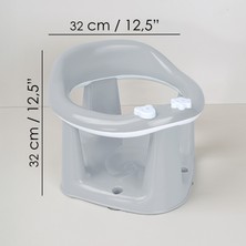 2'li Bebek Banyo Oturağı ve Minder Seti - Vakum Taban Mama Oturağı, Yıkanabilir Oturak Minderi Gri