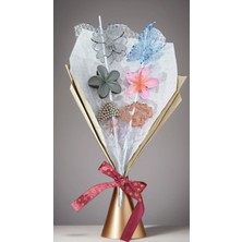 Saç Tokası Buketi - 8 Adet Orta ve Büyük Boy - Karışık Model ve Renk Gelecektir - Hediyelik