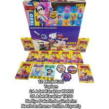 Emrah Gültekin Brawlstars 2025 Orijinal Taso-Kart (12 Minik Kutu 24 Adet Karakter Kartı 36 Adet Karakter Taso) Oyun Kağıtları