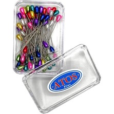 Atos Damla Başlı Toplu Iğne(Renkli) 20GR 55MM