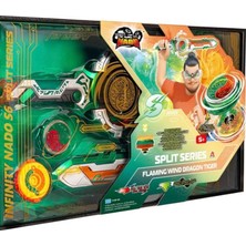 Oyuncak Beyblade Nado Işıklı Kılıç Infinity Split Serisi Alevli Rüzgar Ejderhası Kaplanı 42 cm