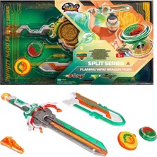 Oyuncak Beyblade Nado Işıklı Kılıç Infinity Split Serisi Alevli Rüzgar Ejderhası Kaplanı 42 cm